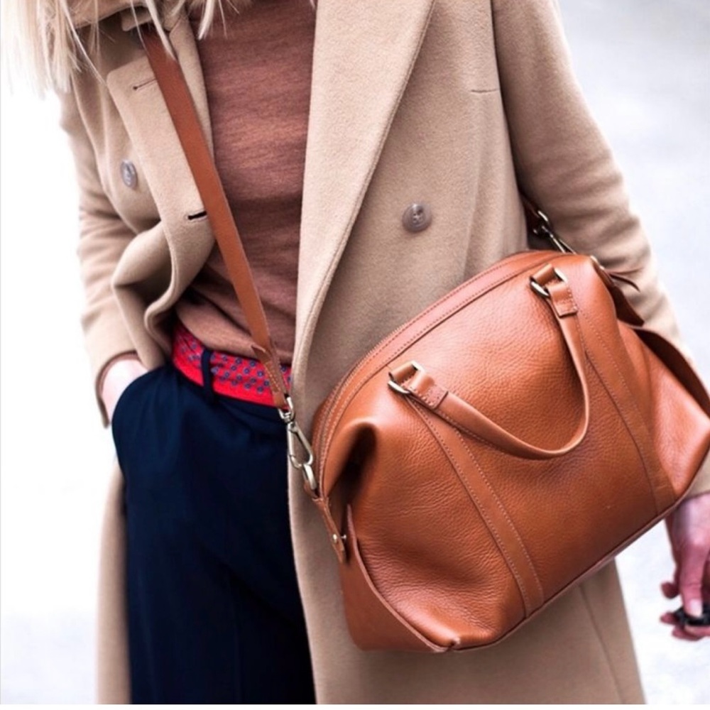 🤎 MADEWELL TAN LEATHER GLASGOW SATCHEL! - Picture 2 of 16